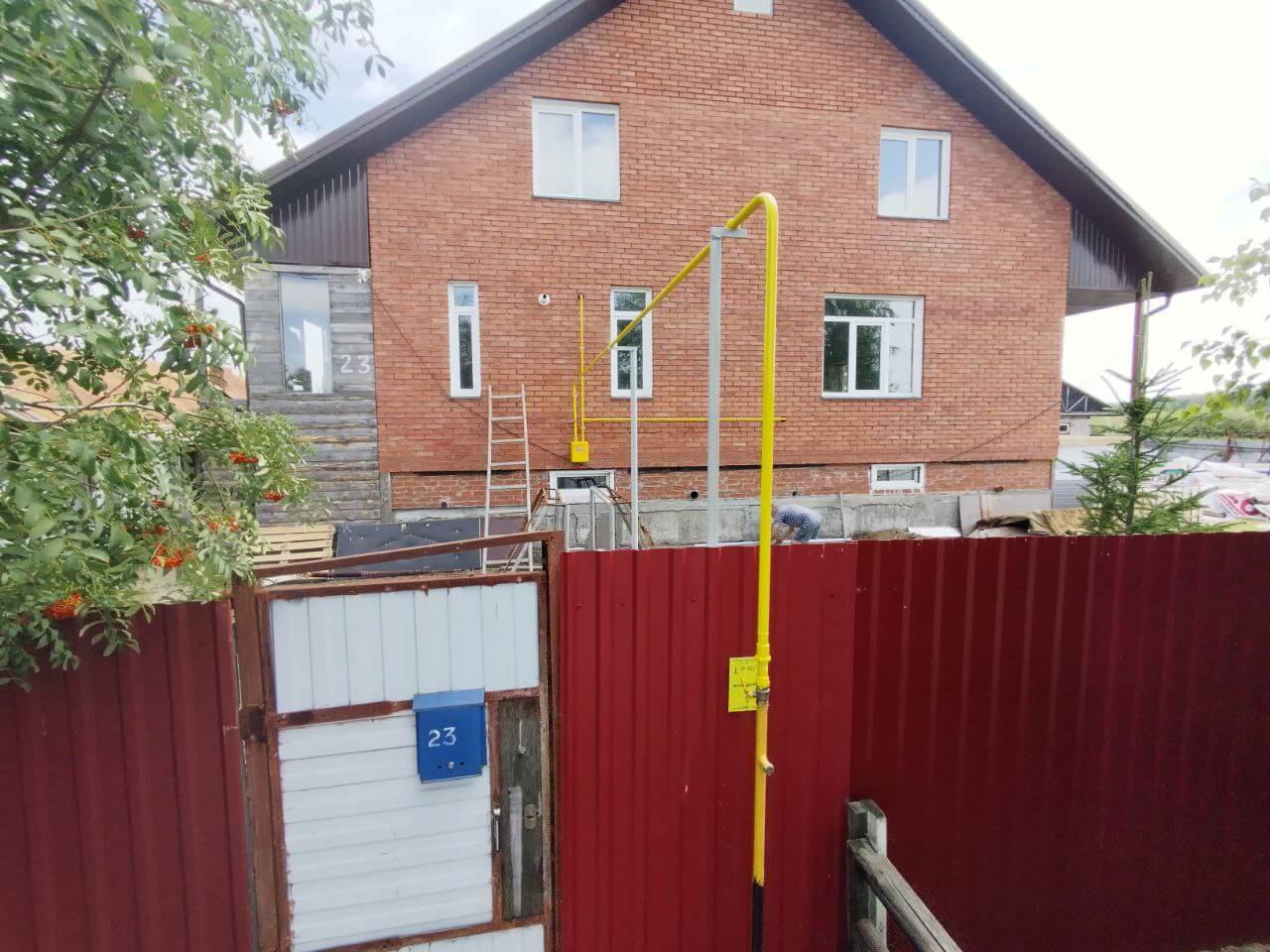 Подключение газа к цоколю дома с гидрострелкой