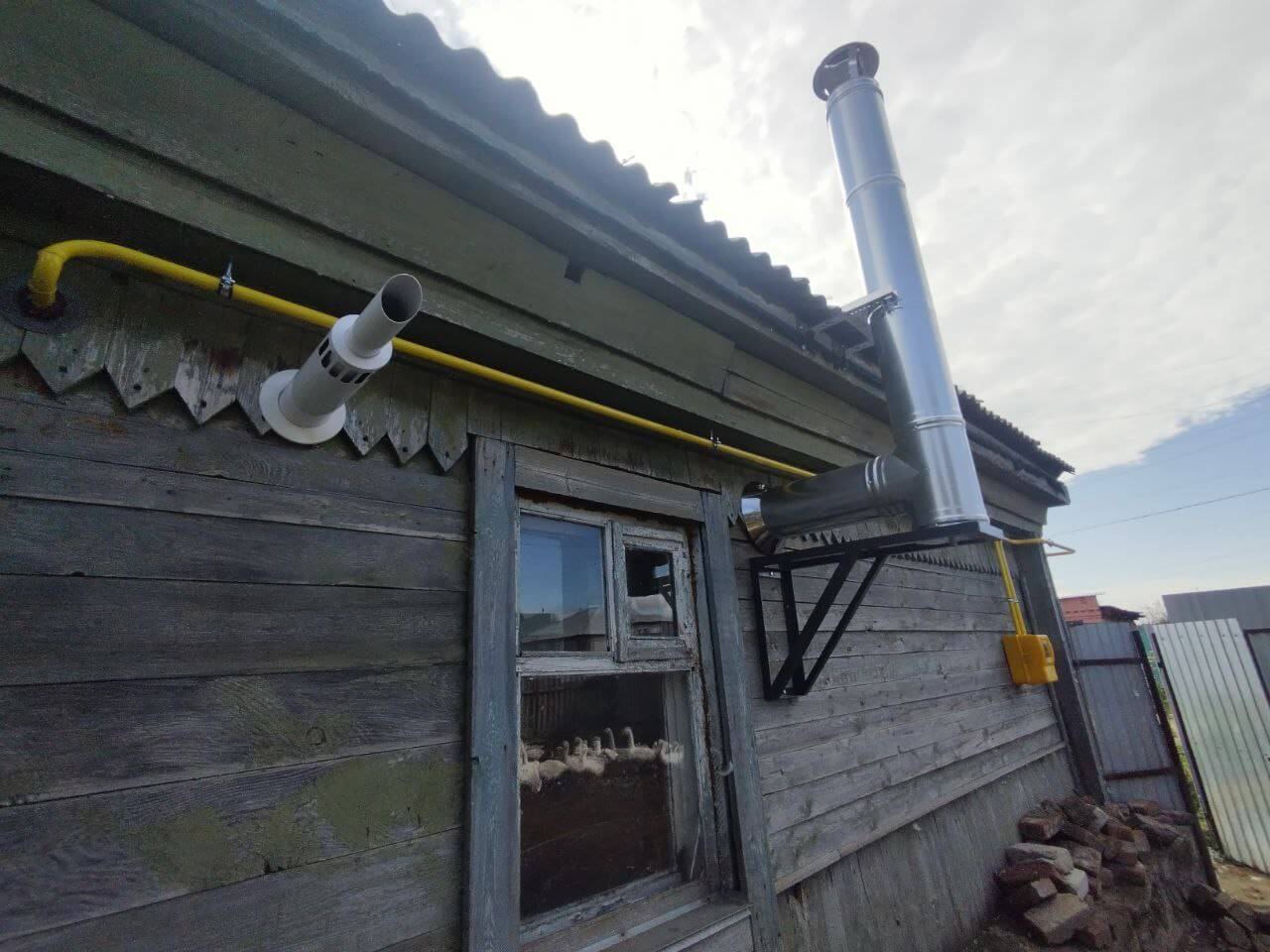 Газопровод без цокольного подключения