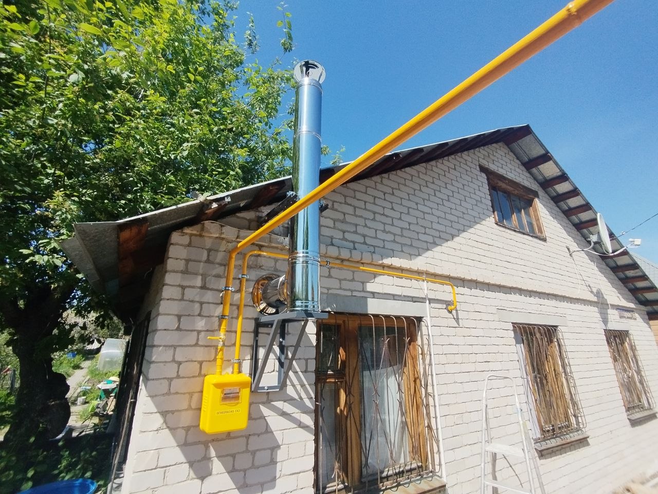 Газовый счетчик G4 с термокоррекцией в коробе с обвязкой в Чебаркуле